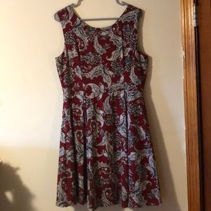 ModCloth Yellow Star Sleeveless Paisley Dress XL